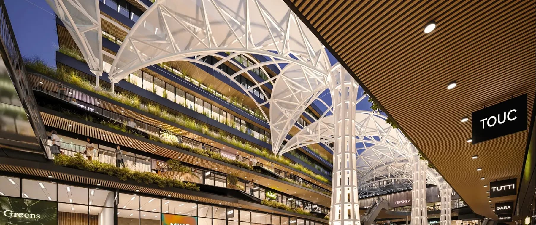 Plaza večerní pohled